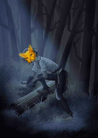 Full body full rendering (detailed background)