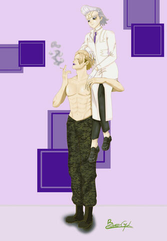 Full body full rendering (Simple background)